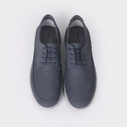 Men's Navy Blue Leather Derby Shoes